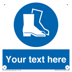 MC3018: Custom safety boots sign