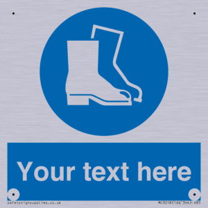 MC3018: Custom safety boots sign