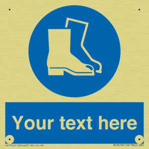 MC3018: Custom safety boots sign