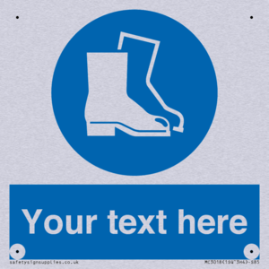 MC3018: Custom safety boots sign