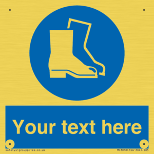 MC3018: Custom safety boots sign