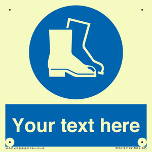 MC3018: Custom safety boots sign
