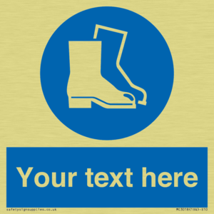 MC3018: Custom safety boots sign