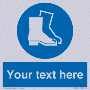 MC3018: Custom safety boots sign