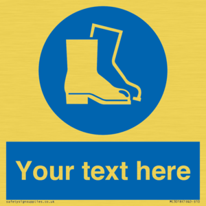 MC3018: Custom safety boots sign