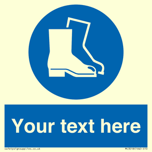 MC3018: Custom safety boots sign