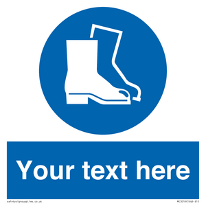 MC3018: Custom safety boots sign