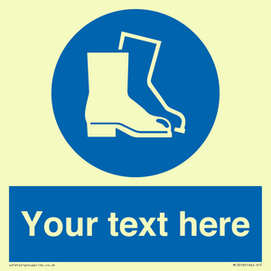 MC3018: Custom safety boots sign