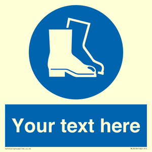MC3018: Custom safety boots sign