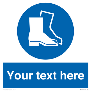 MC3018: Custom safety boots sign