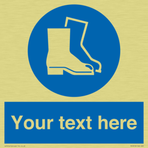 MC3018: Custom safety boots sign