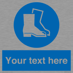 MC3018: Custom safety boots sign