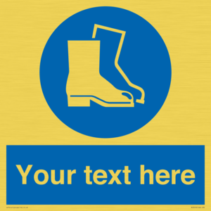 MC3018: Custom safety boots sign