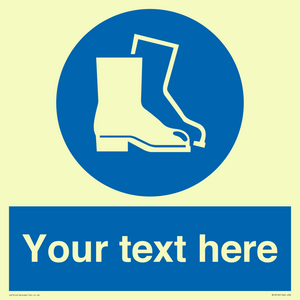 MC3018: Custom safety boots sign