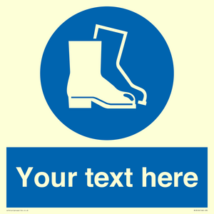 MC3018: Custom safety boots sign