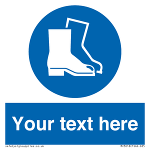 MC3018: Custom safety boots sign