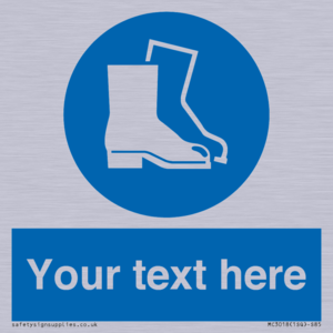 MC3018: Custom safety boots sign