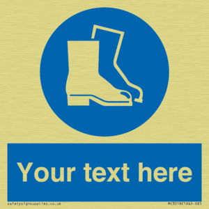 MC3018: Custom safety boots sign