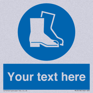 MC3018: Custom safety boots sign