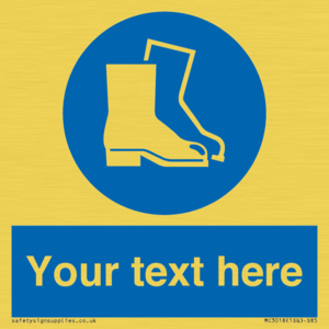 MC3018: Custom safety boots sign