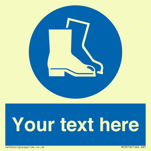 MC3018: Custom safety boots sign