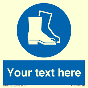MC3018: Custom safety boots sign