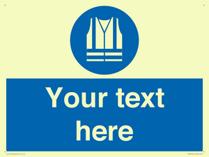 MC3019: Custom Hi-vis Vest Sign