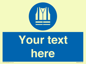 MC3019: Custom Hi-vis Vest Sign