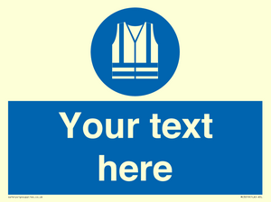 MC3019: Custom Hi-vis Vest Sign