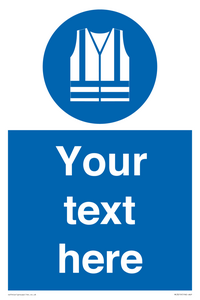 MC3019: Custom Hi-vis Vest Sign