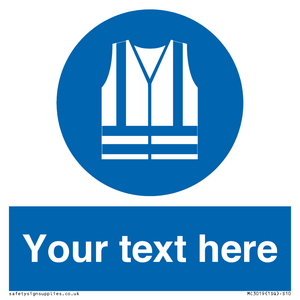 MC3019: Custom Hi-vis Vest Sign