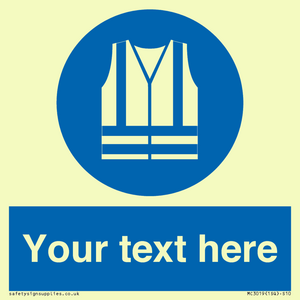 MC3019: Custom Hi-vis Vest Sign