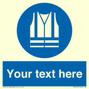 MC3019: Custom Hi-vis Vest Sign
