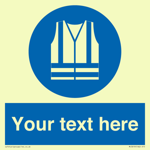 MC3019: Custom Hi-vis Vest Sign