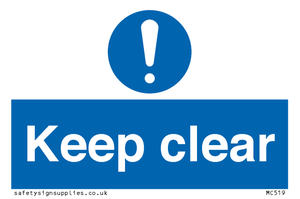 MC519: Keep clear sign