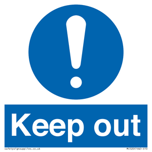 MC520: Keep out sign