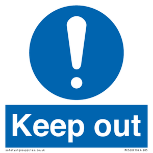 MC520: Keep out sign