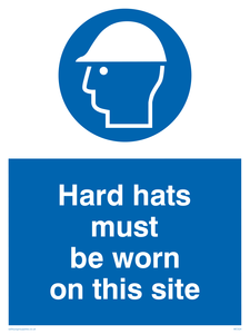 MC524: hard hats must be worn on this site