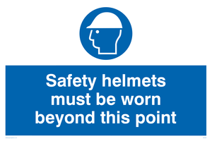 MC528: safety helmets must be worn beyond this point