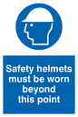 MC528: safety helmets must be worn beyond this point