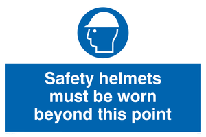MC528: safety helmets must be worn beyond this point