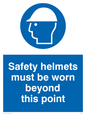MC528: safety helmets must be worn beyond this point