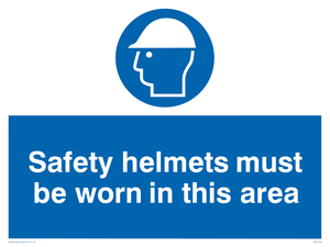 MC529: safety helmets must be worn in this area