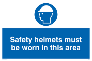 MC529: safety helmets must be worn in this area