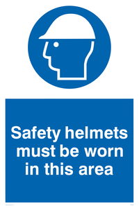 MC529: safety helmets must be worn in this area