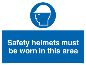 MC529: safety helmets must be worn in this area