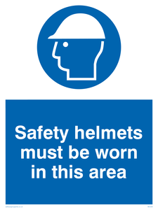 MC529: safety helmets must be worn in this area