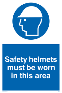 MC529: safety helmets must be worn in this area