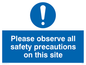 MC533: observe safety precautions