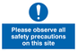 MC533: observe safety precautions